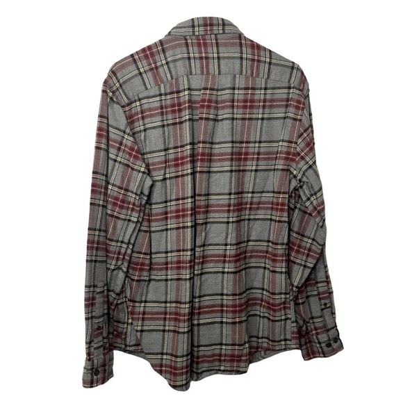 Lands End Plaid Flannel Button down long sleeve casual mens shirt medium - Picture 2 of 7